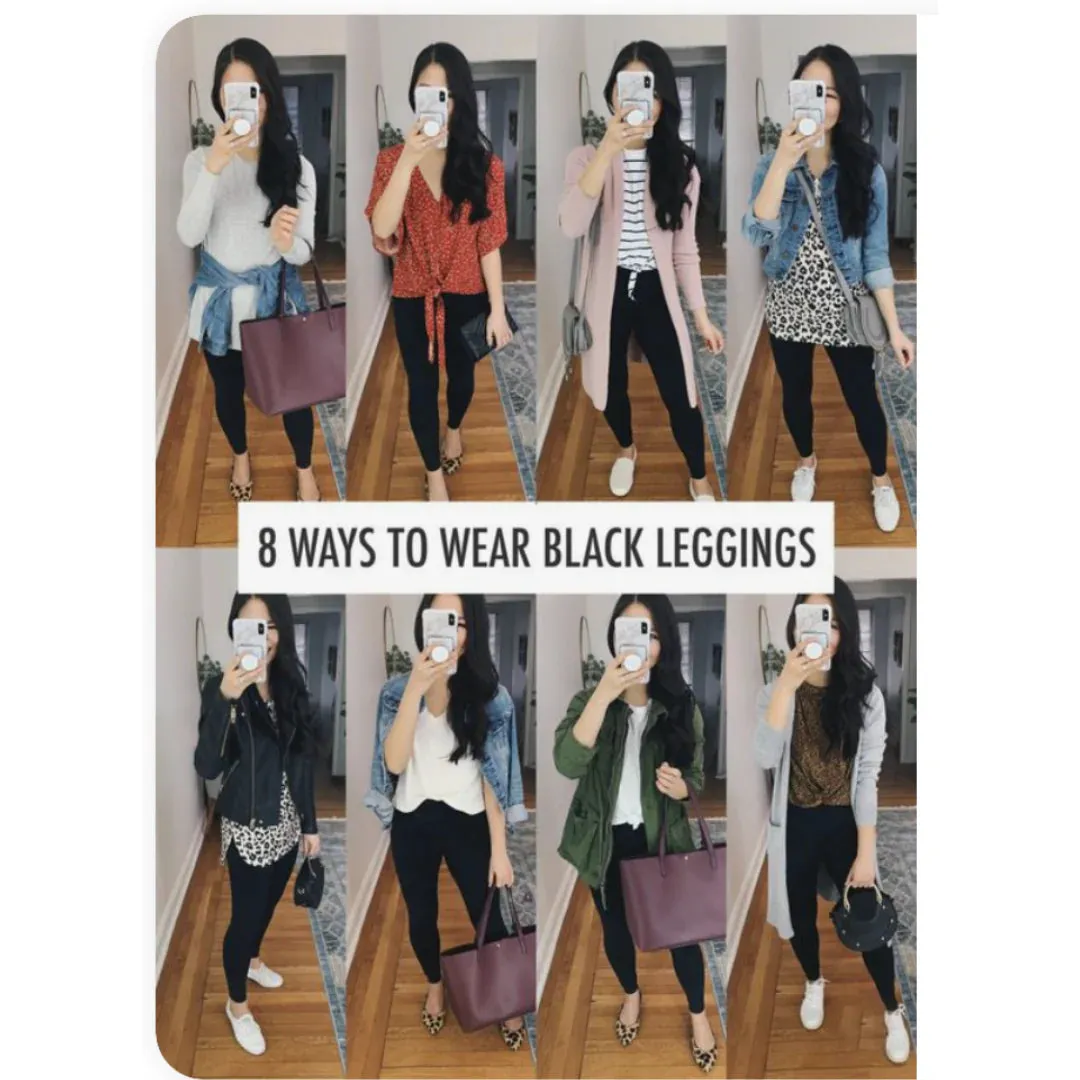 10-Pack Black Leggings Bundle - Plus (3X - 5X)