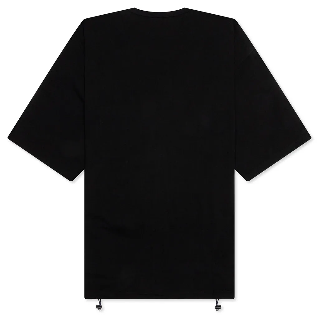 Adjustable Waist Pocket T-Shirt - Black