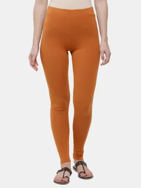 Ankle Length Leggings Cotton-Light Rust