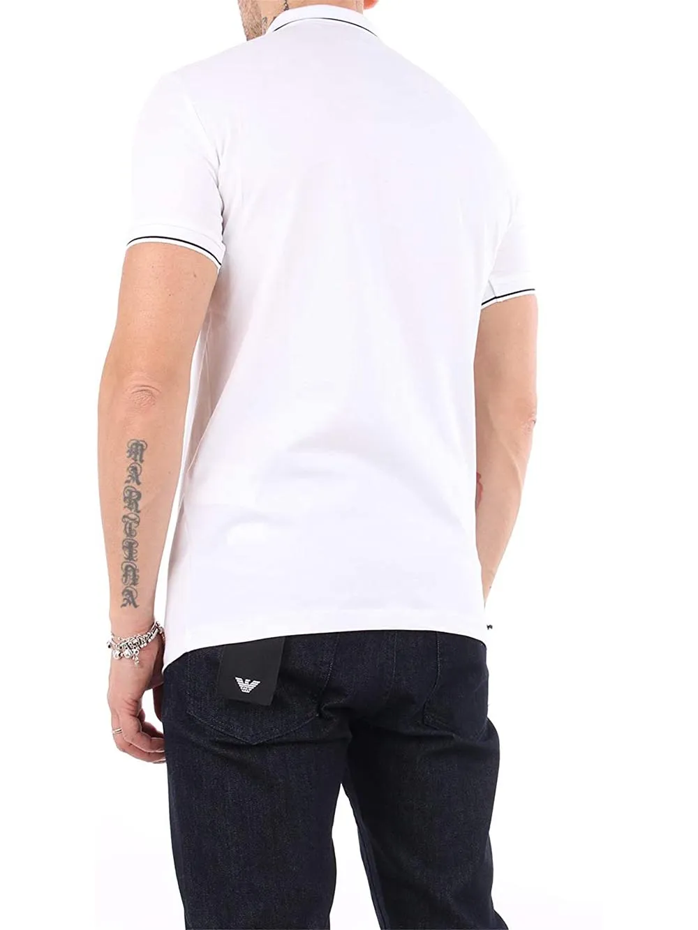 Armani Exchange Polo Uomo 8nzf71 Zjh2z Bianco