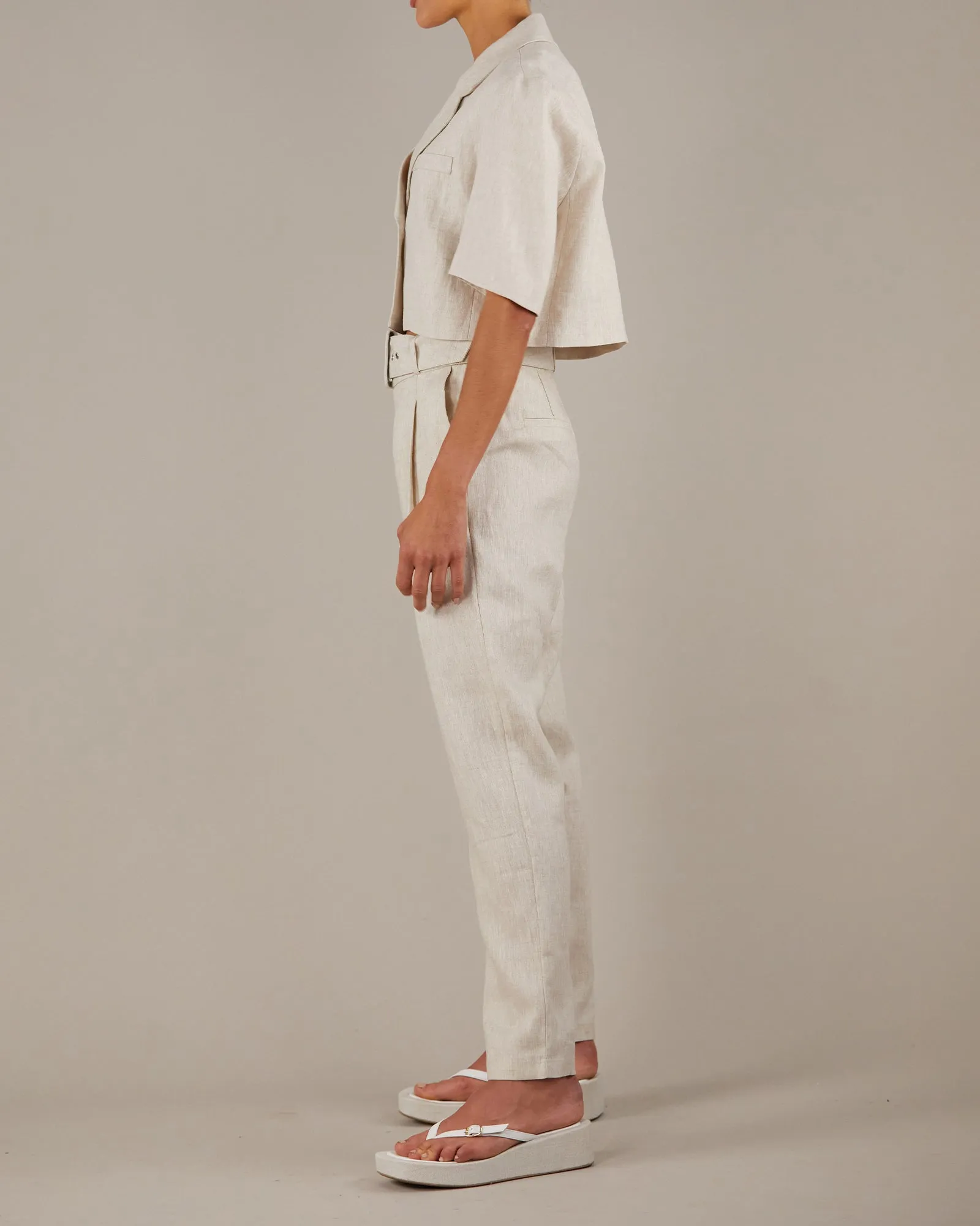 Azure Linen Pant - Natural