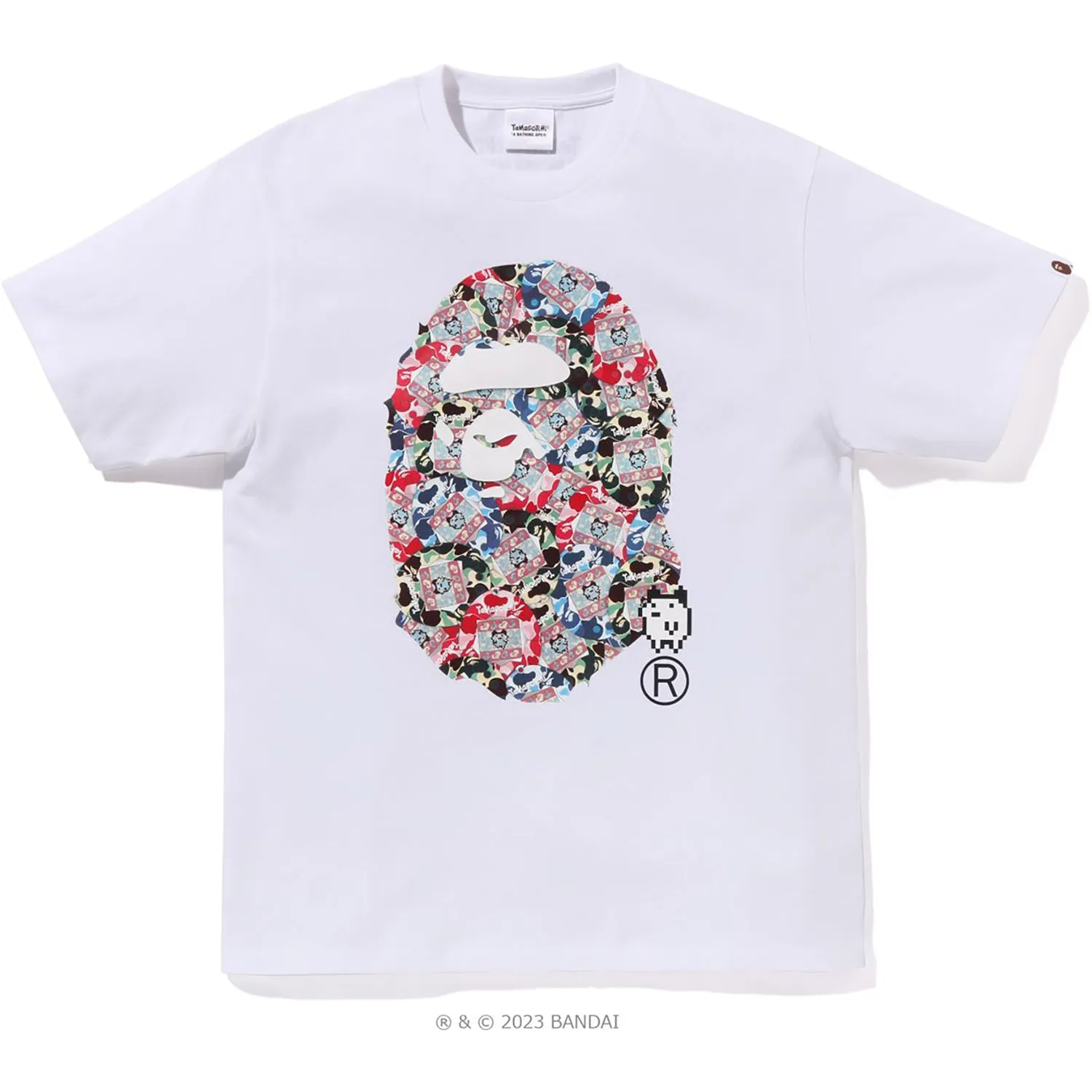 BAPE X TAMAGOTCHI APE HEAD TEE MENS