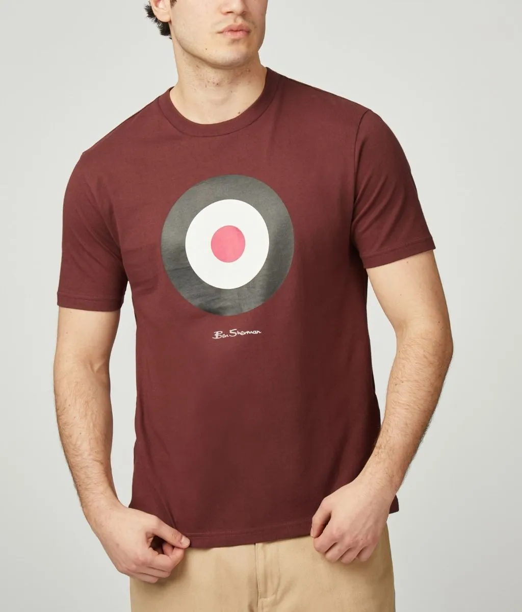 Ben Sherman Signature Target Tee Crew Neck T-Shirt Wine