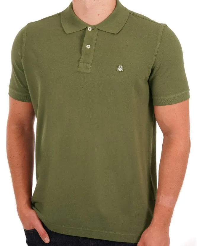 Benetton Polo Shirt Khaki