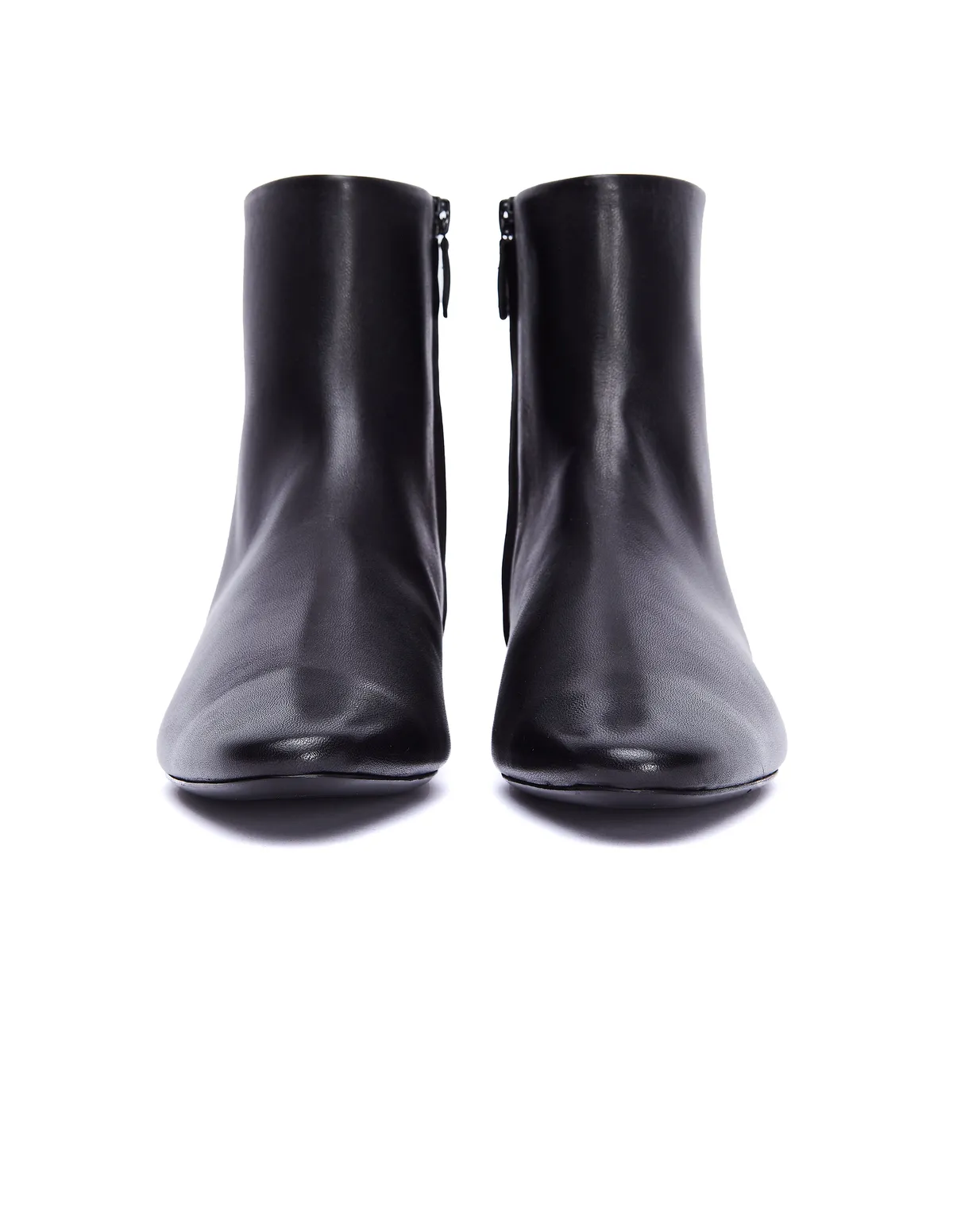 Black Leather Oval 20MM Boots