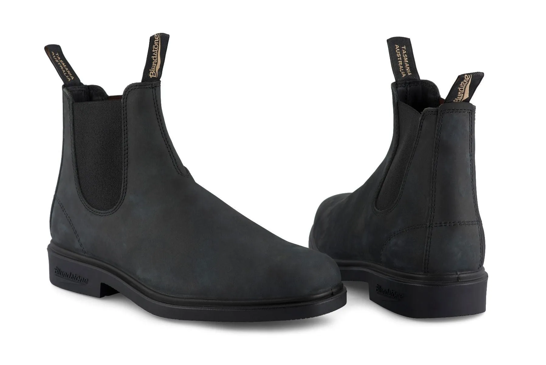 Blundstone #1308 Rustic Black Chelsea Boot with Polishing Pad