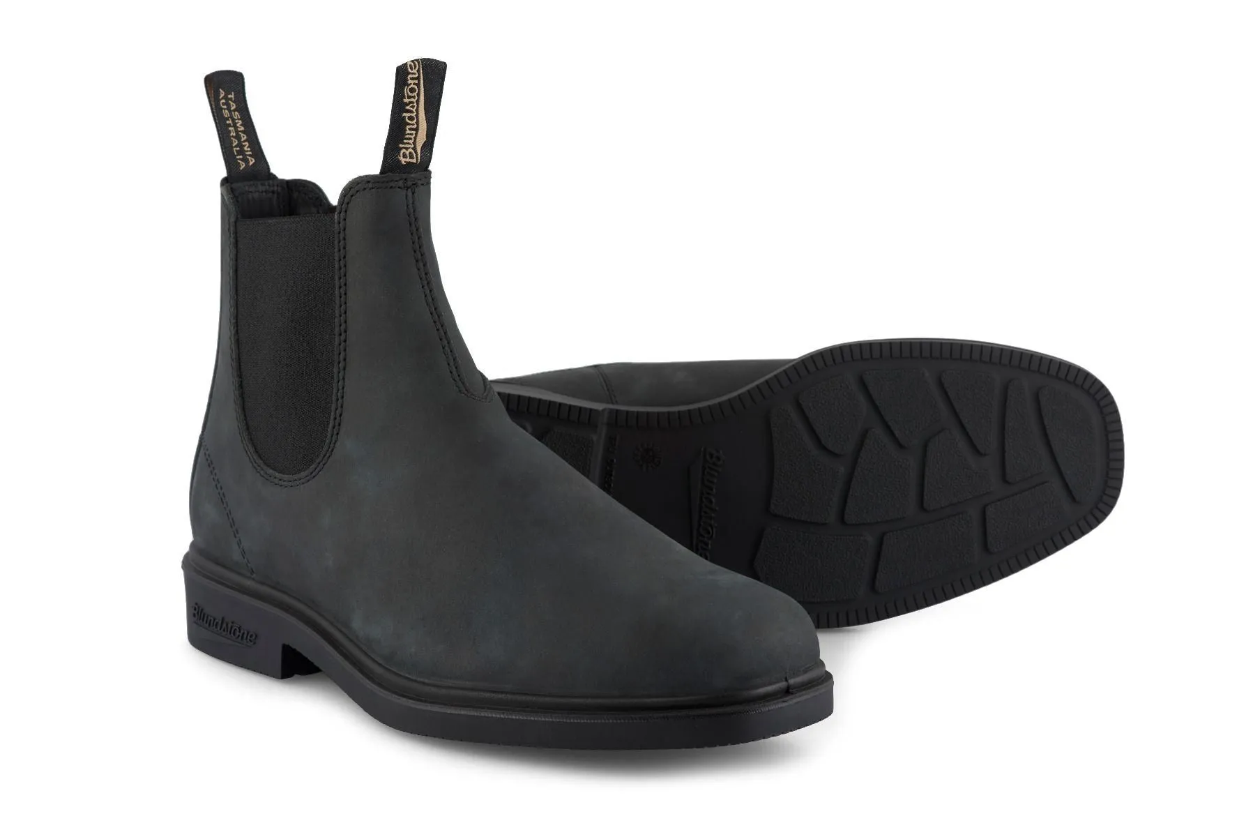 Blundstone #1308 Rustic Black Chelsea Boot with Polishing Pad