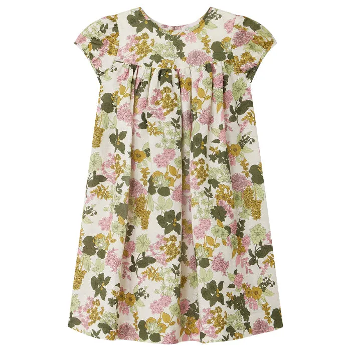 Bonpoint Child Arletty Dress Ecru Cream Floral Print