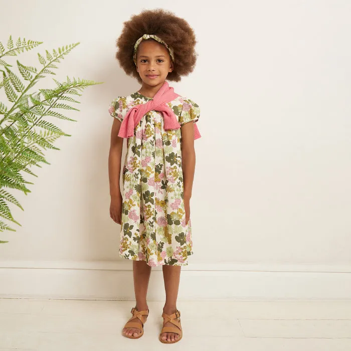 Bonpoint Child Arletty Dress Ecru Cream Floral Print