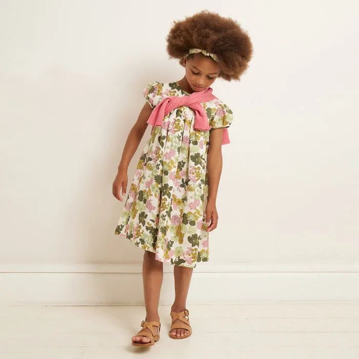 Bonpoint Child Arletty Dress Ecru Cream Floral Print