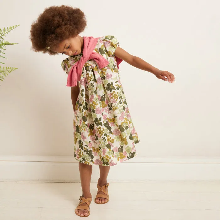 Bonpoint Child Arletty Dress Ecru Cream Floral Print