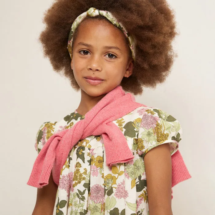 Bonpoint Child Arletty Dress Ecru Cream Floral Print