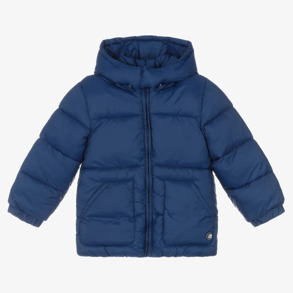 Boys Blue Puffer Coat