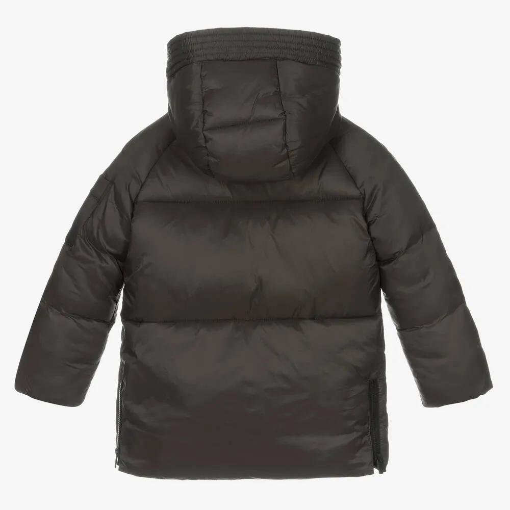 Boys Grey Puffer Coat