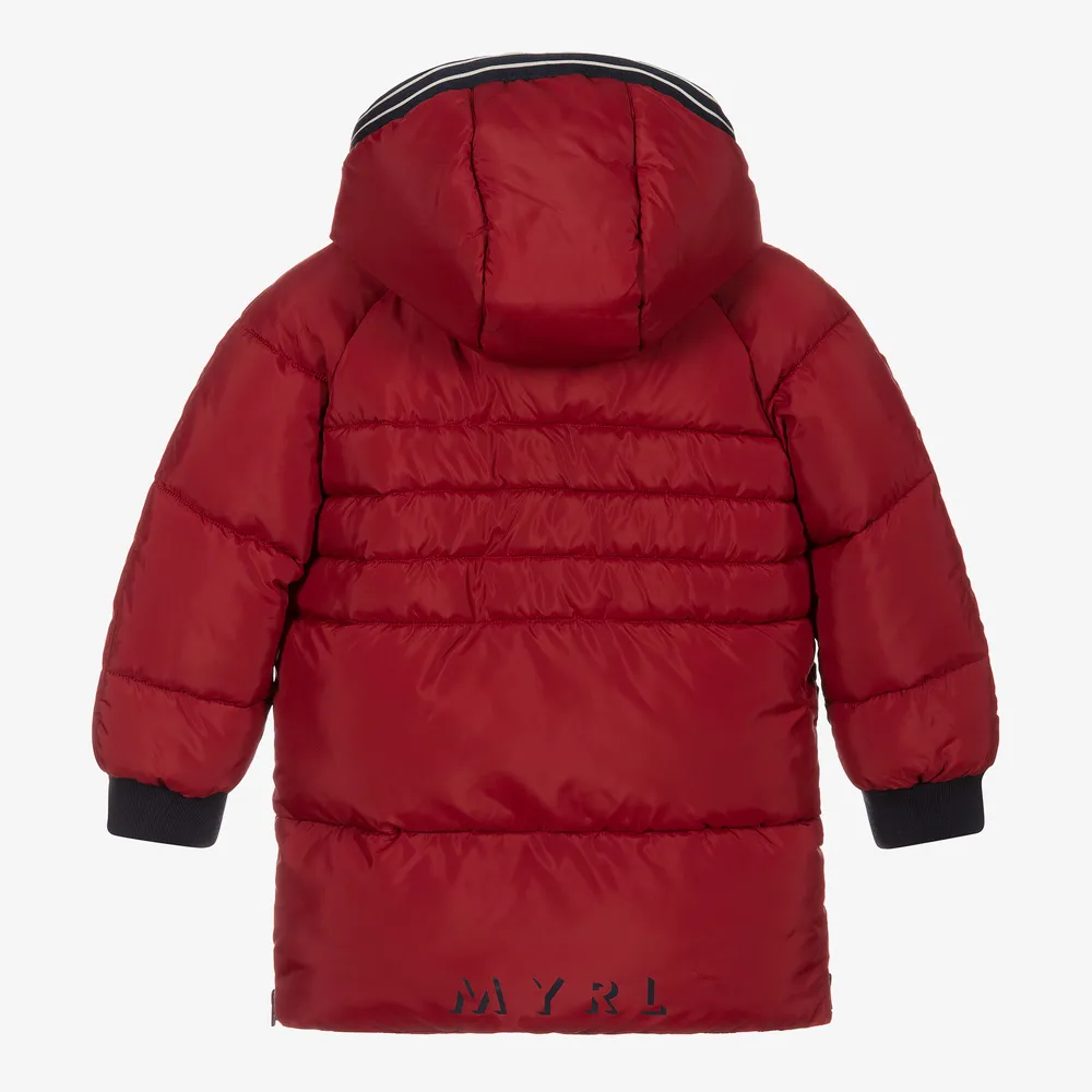 Boys Red Puffer Coat