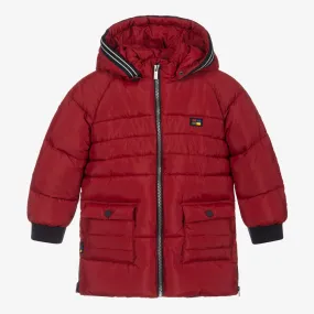 Boys Red Puffer Coat