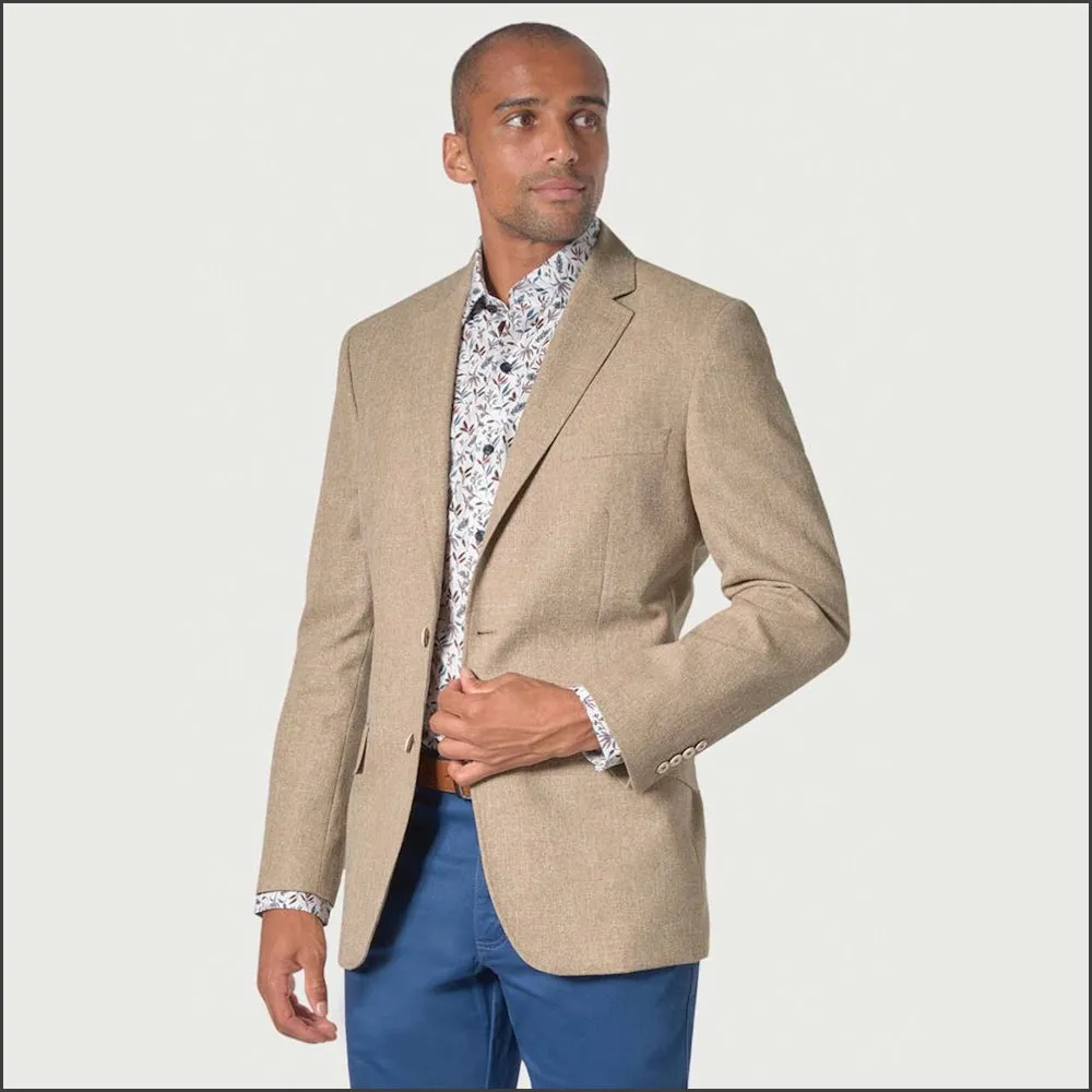 Brook Taverner Regular Fit Federer Natural Textured Jacket-