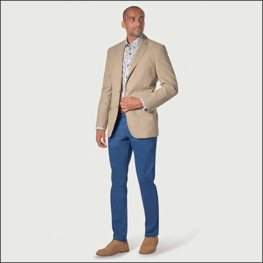 Brook Taverner Regular Fit Federer Natural Textured Jacket-