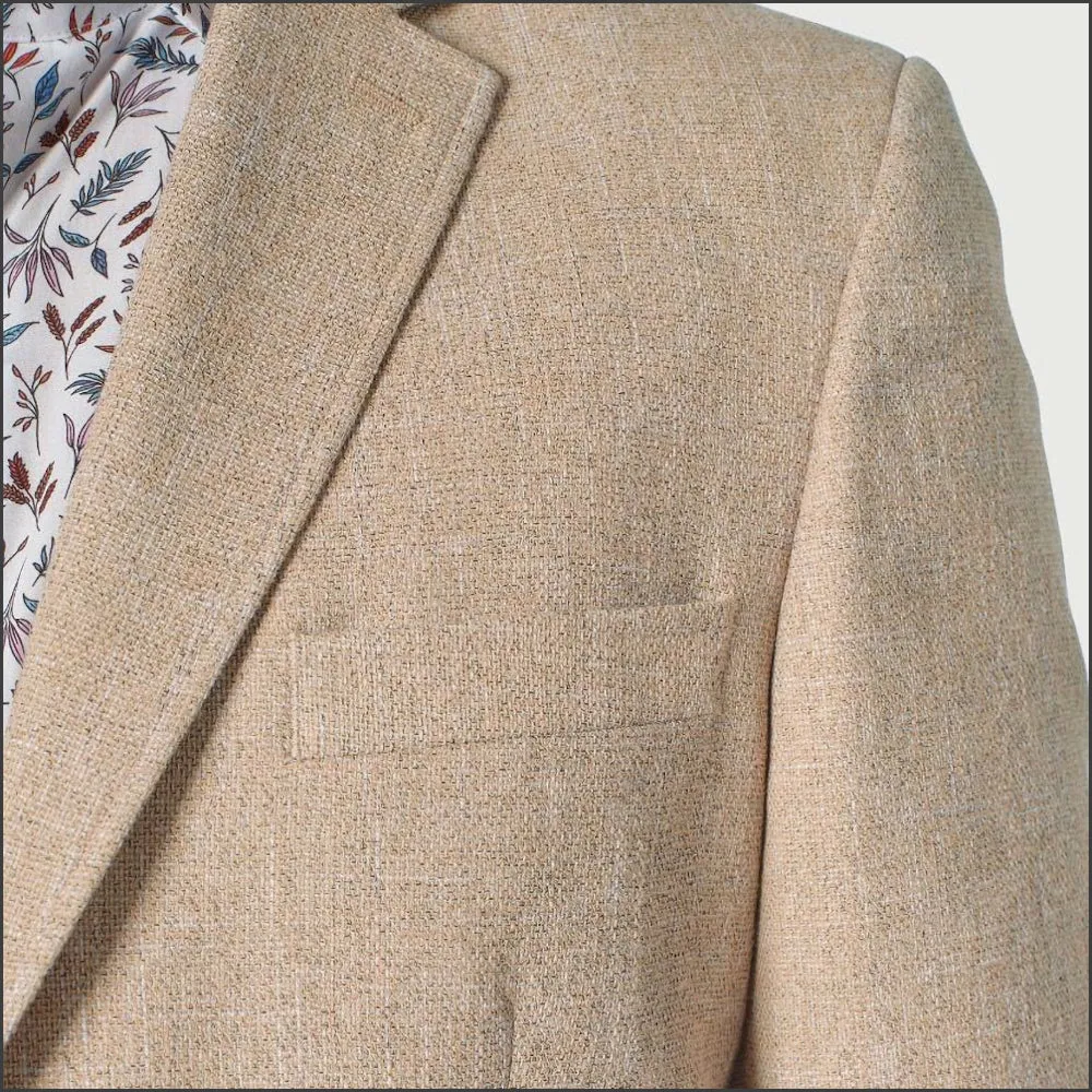 Brook Taverner Regular Fit Federer Natural Textured Jacket-