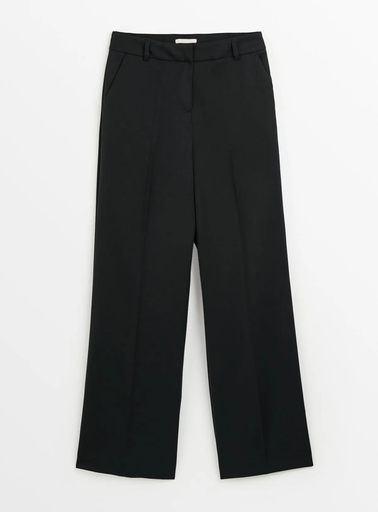 Buy Black Wide Leg Trousers 18L | Trousers | Tu