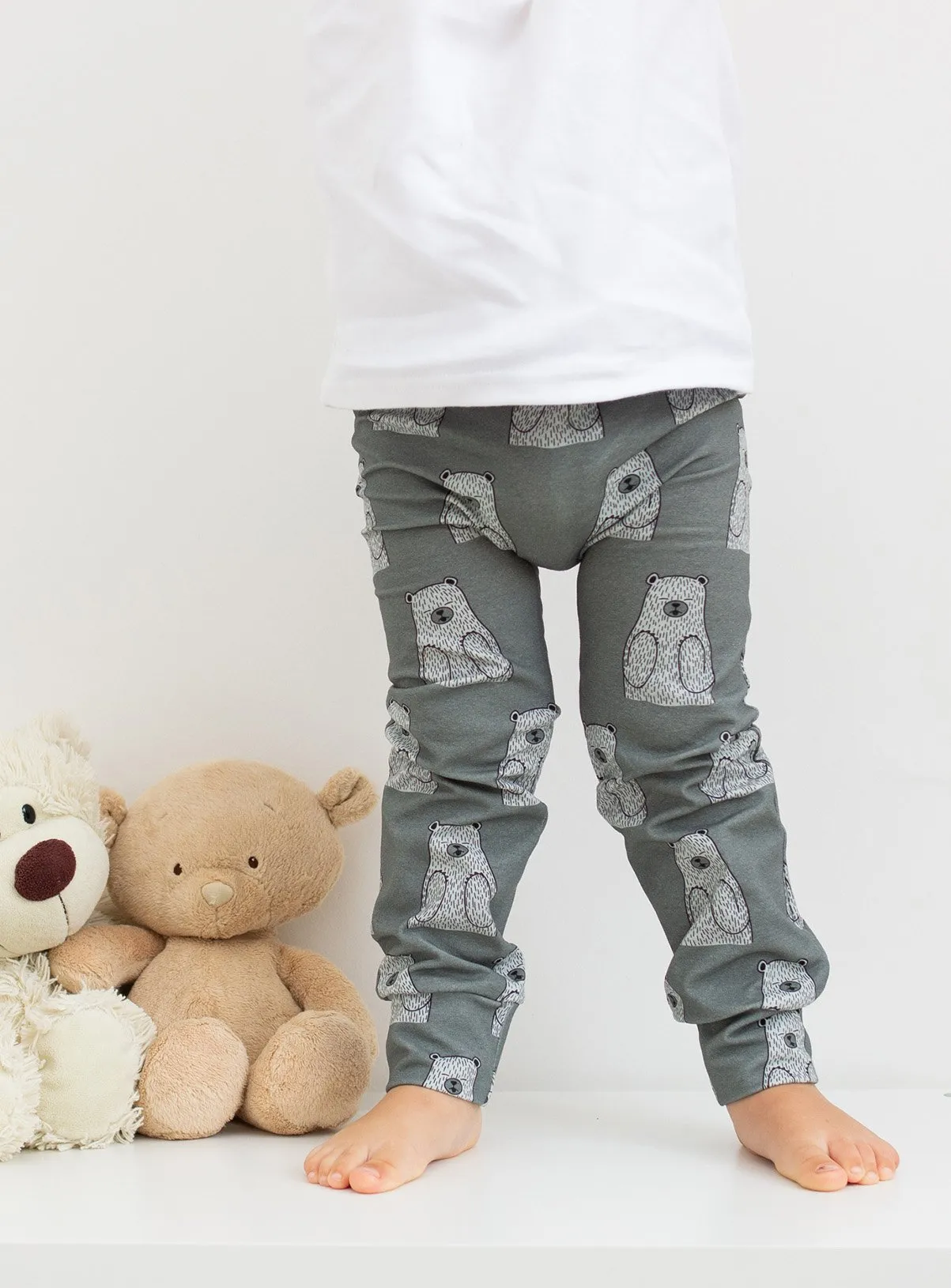 Buy FRED & NOAH Grey Bear Leggings 0-6 Month | Trousers and leggings | Tu