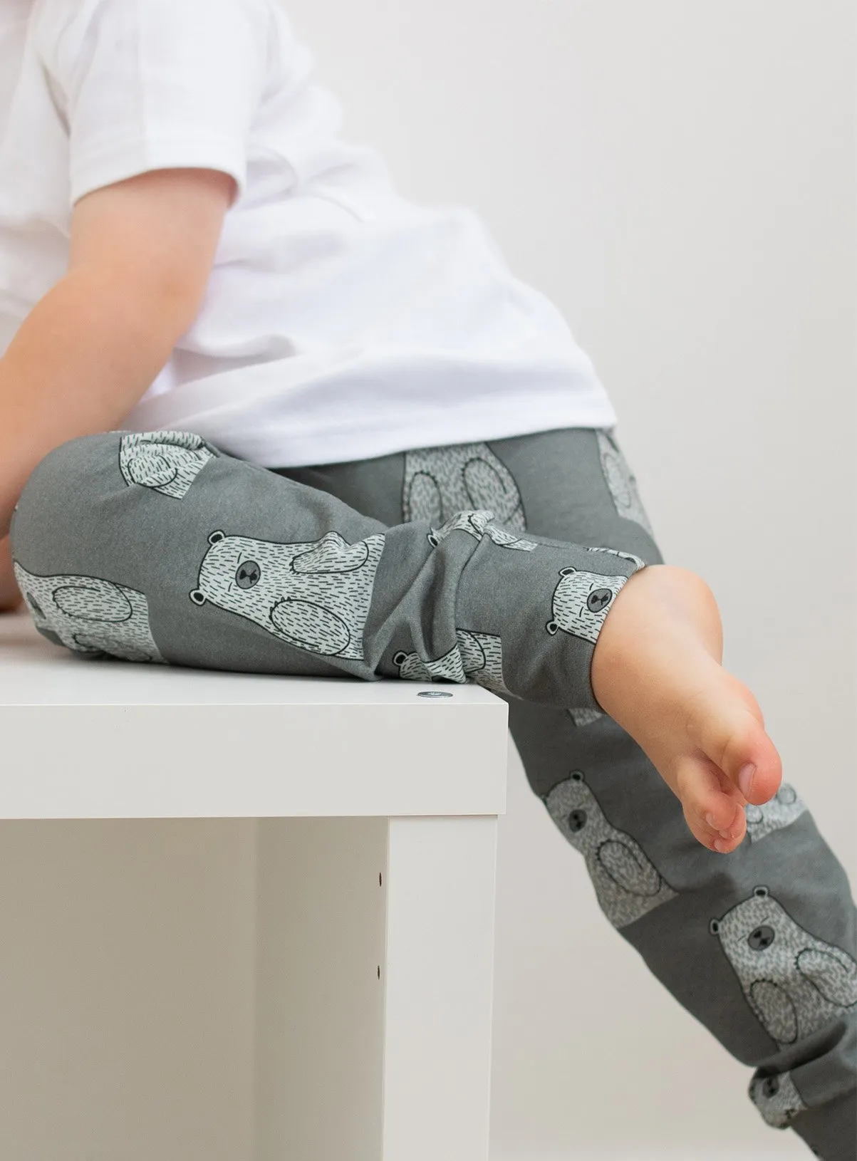 Buy FRED & NOAH Grey Bear Leggings 0-6 Month | Trousers and leggings | Tu