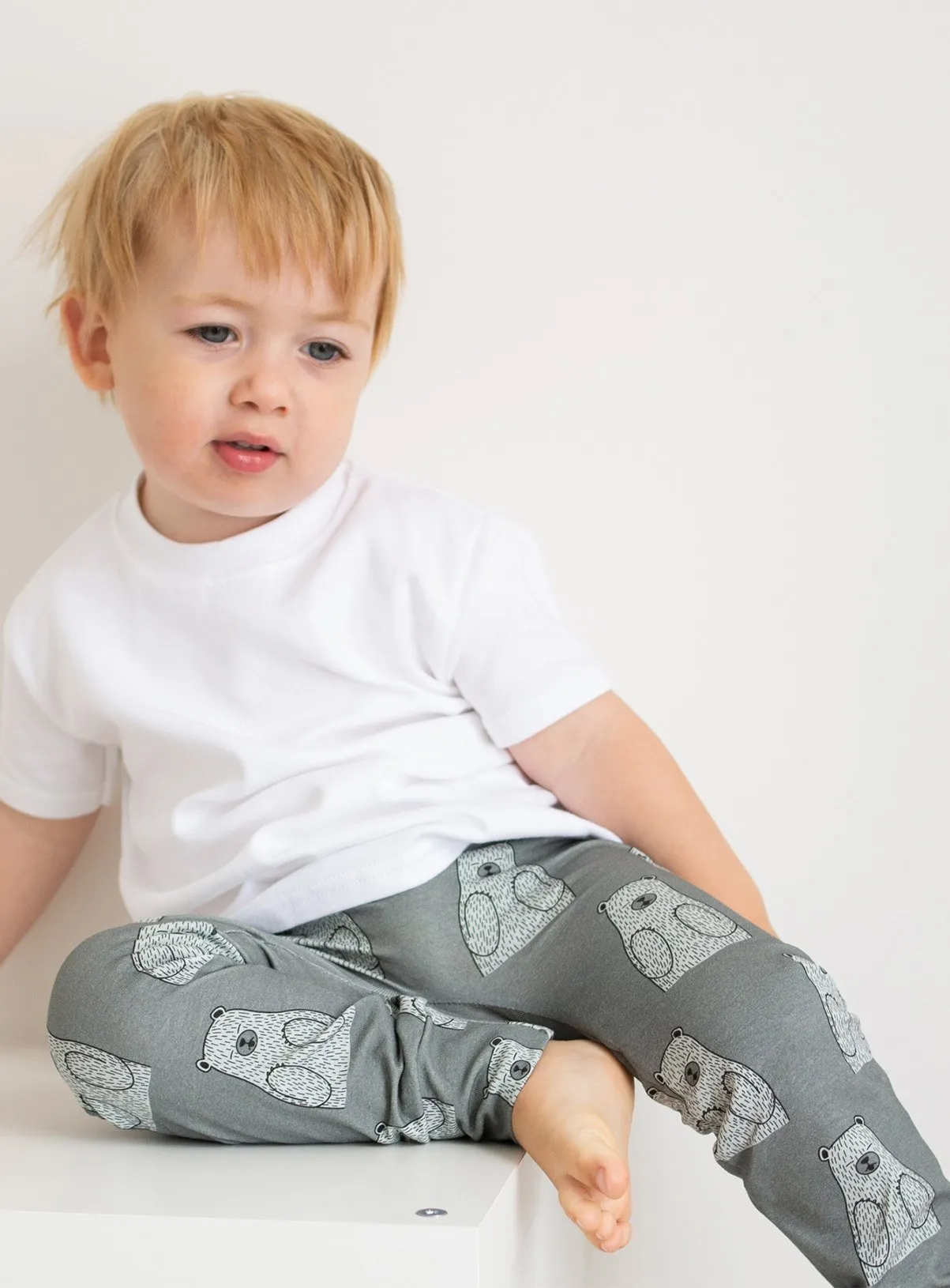 Buy FRED & NOAH Grey Bear Leggings 0-6 Month | Trousers and leggings | Tu