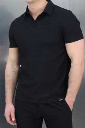 Capo PLEAT Polo Shirt - Black