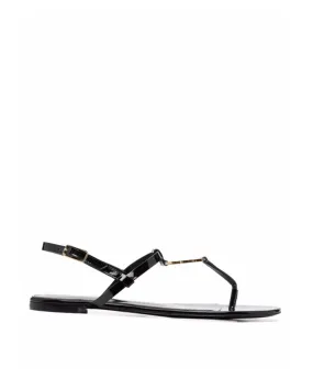 CASSANDRA LOGO PLAQUE SANDALS