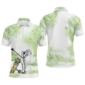 Chiptshirts - Polo De Golf, Cadeau Original Pour Fans De Golf, Polo de Sport Homme et Femme, Parcours de Golf, Vert Nature - CTS