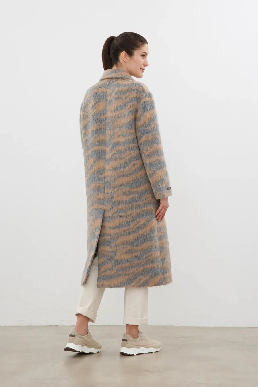 Coat - Caramel/Grey