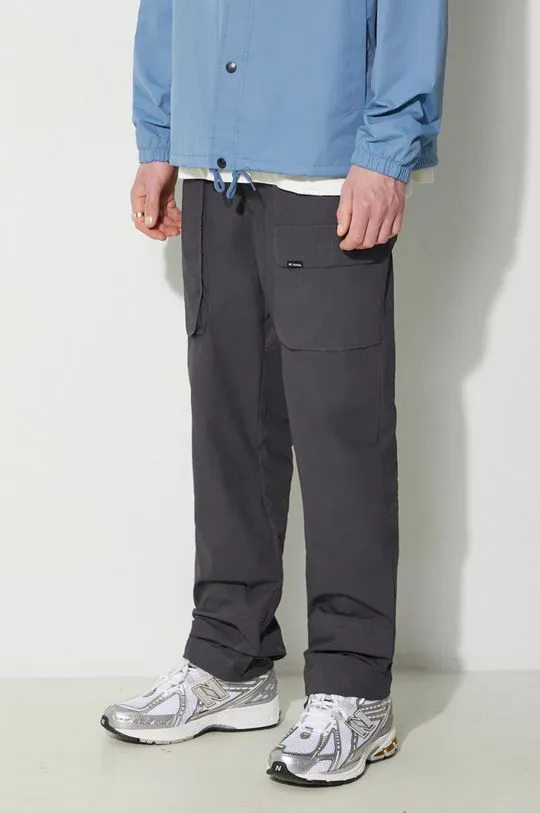 Columbia trousers Landroamer Cargo men's gray color 2076041