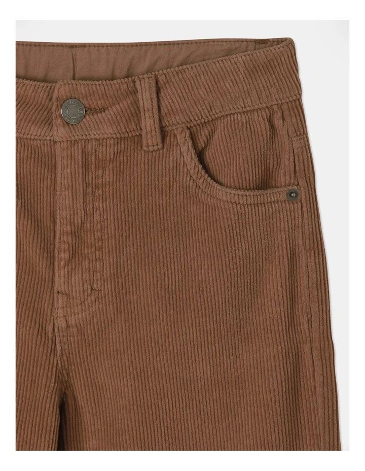 Cord Straight Leg Pant in Brown