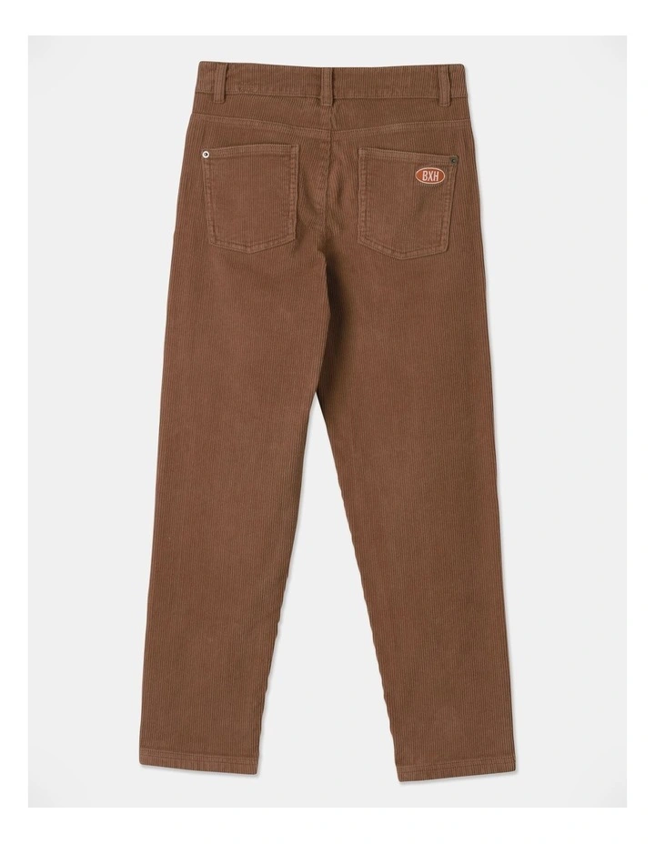 Cord Straight Leg Pant in Brown