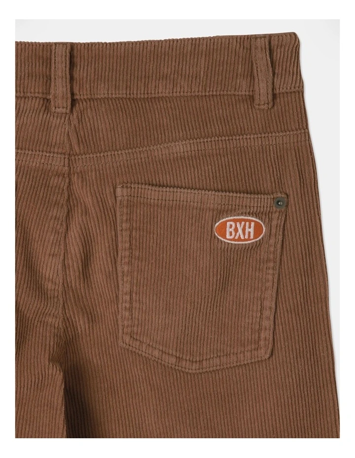 Cord Straight Leg Pant in Brown