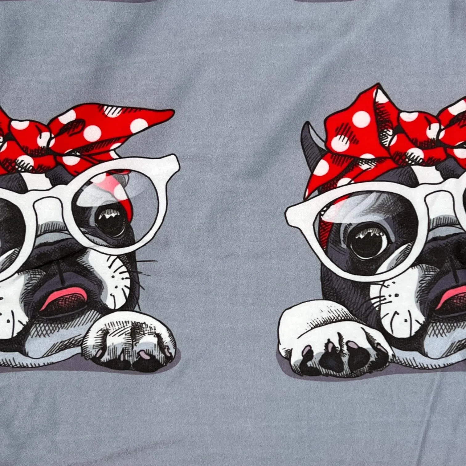 Cute French Bulldog in a Headband & Glasses Soft Leggings