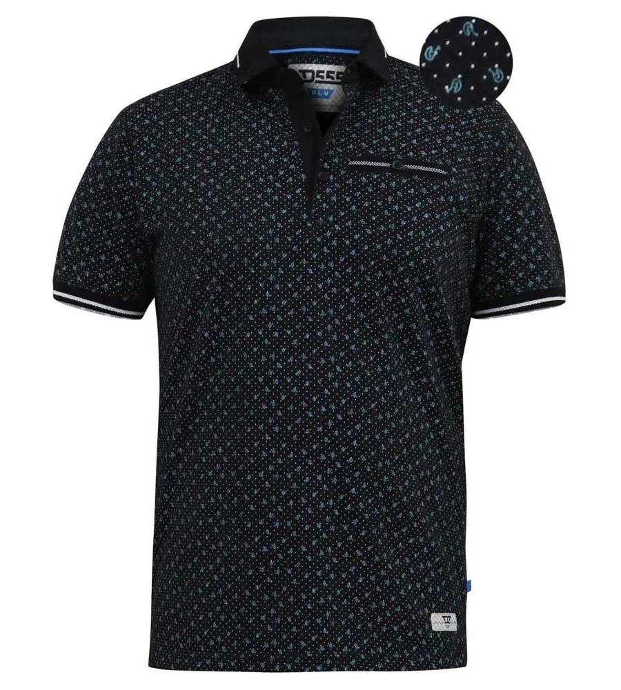 D555 Mens Polo Shirt With All Over Print (WILSON)