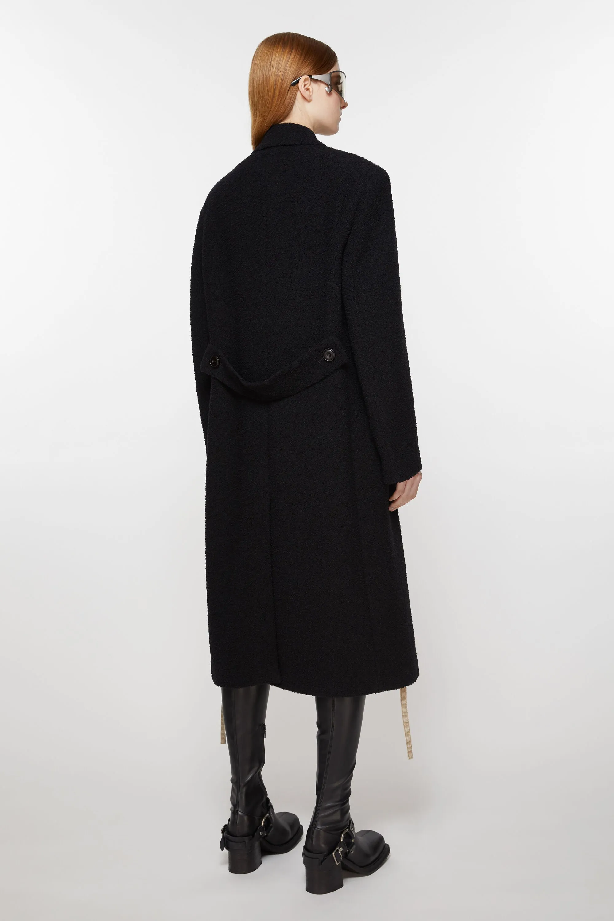 Double-breasted wool coat