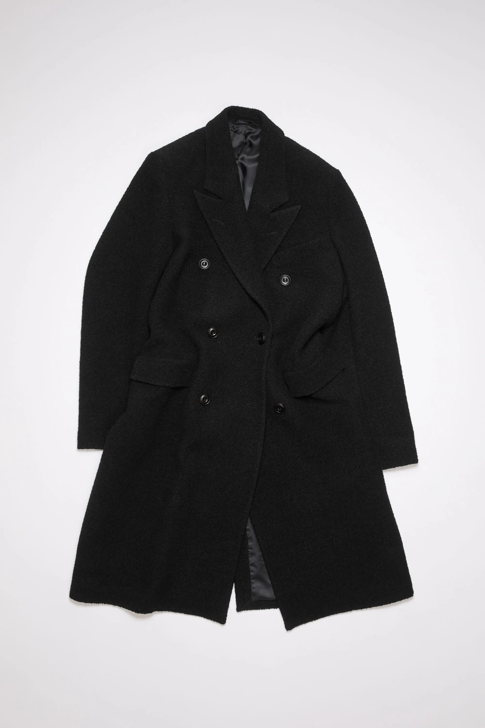 Double-breasted wool coat