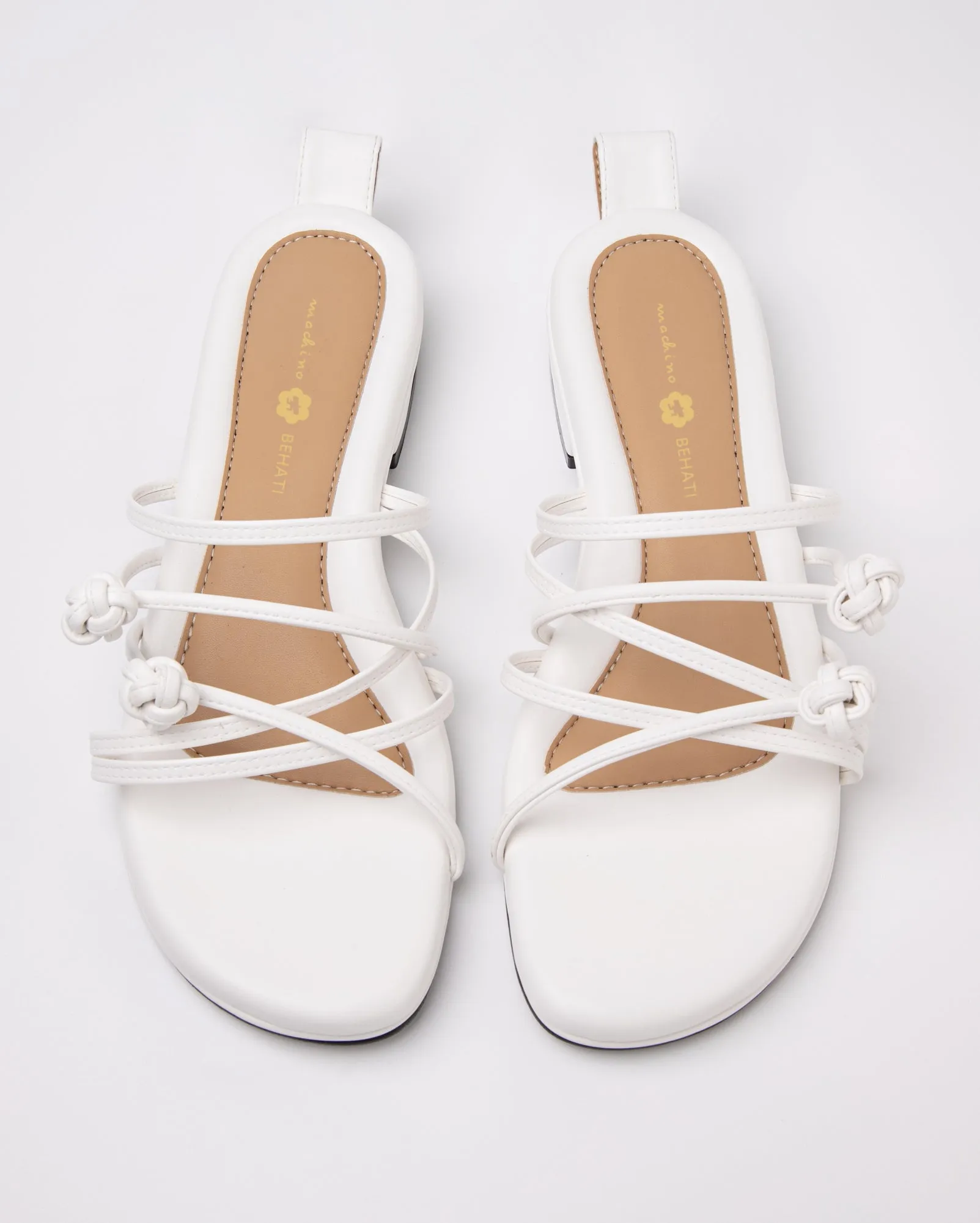 Double Chinese Knot Flats (White Leather)