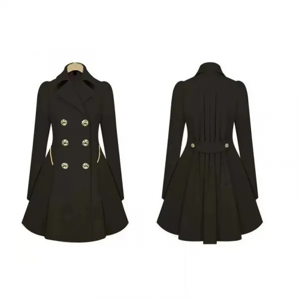 Double breasted slim fit trench coat for women