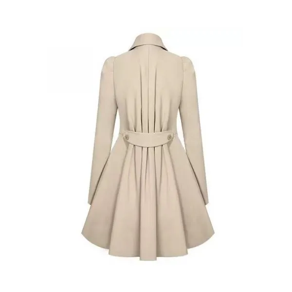 Double breasted slim fit trench coat for women