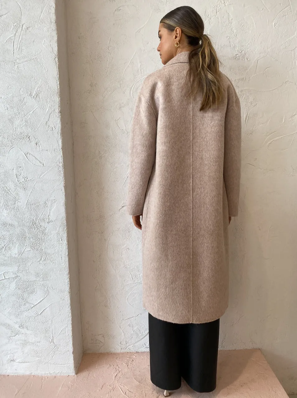 Elka Collective Sonnet Coat in Oat Marle