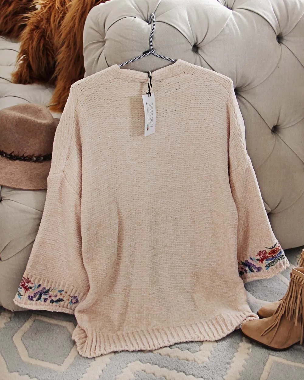 Flora Valley Sweater in Cream