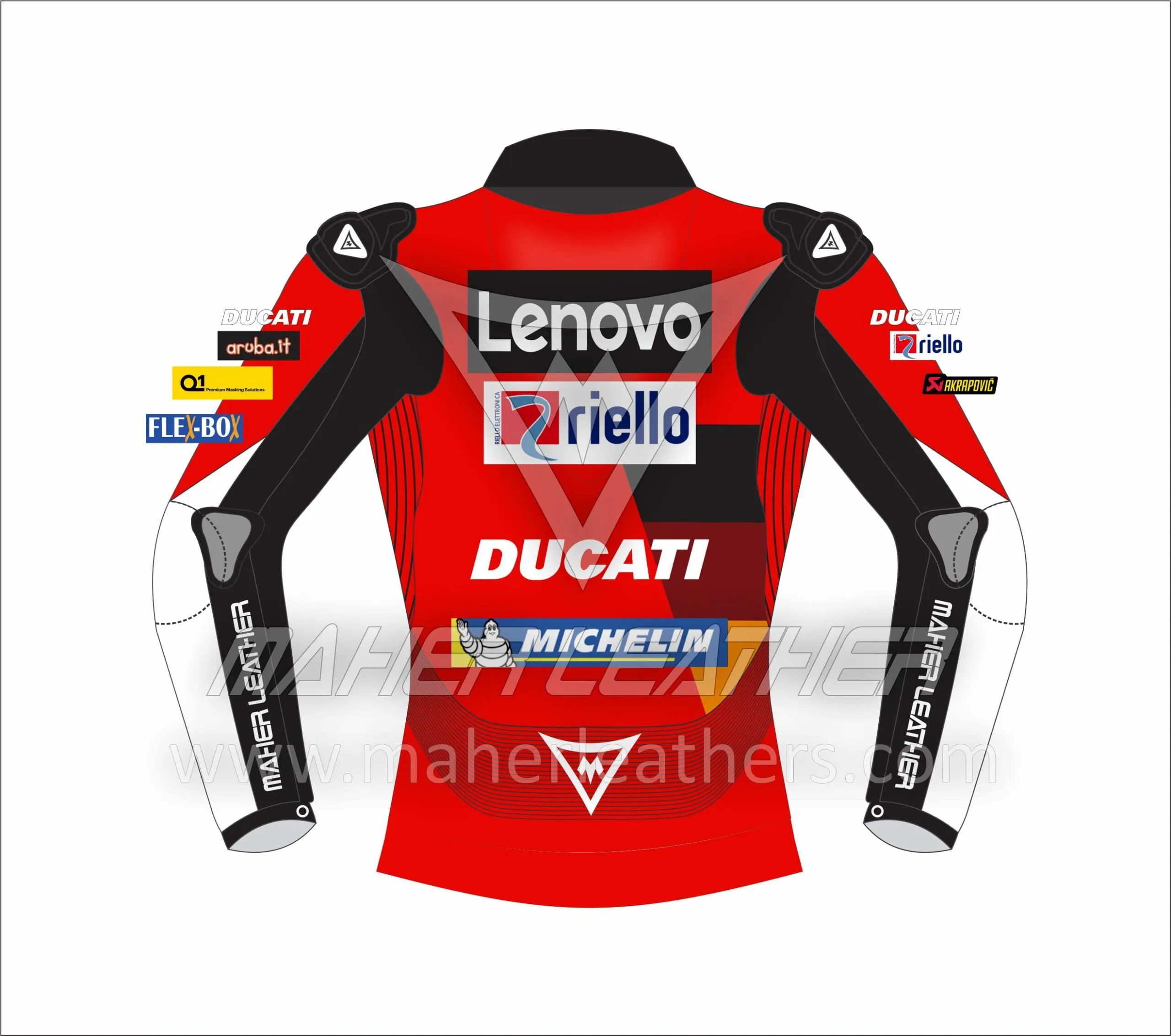 Francesco Bagnaia Red Leather Racing Ducati motogp jacket 2022