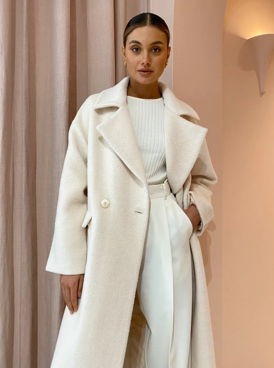 Friends with Frank The Clementine Coat in Winter White