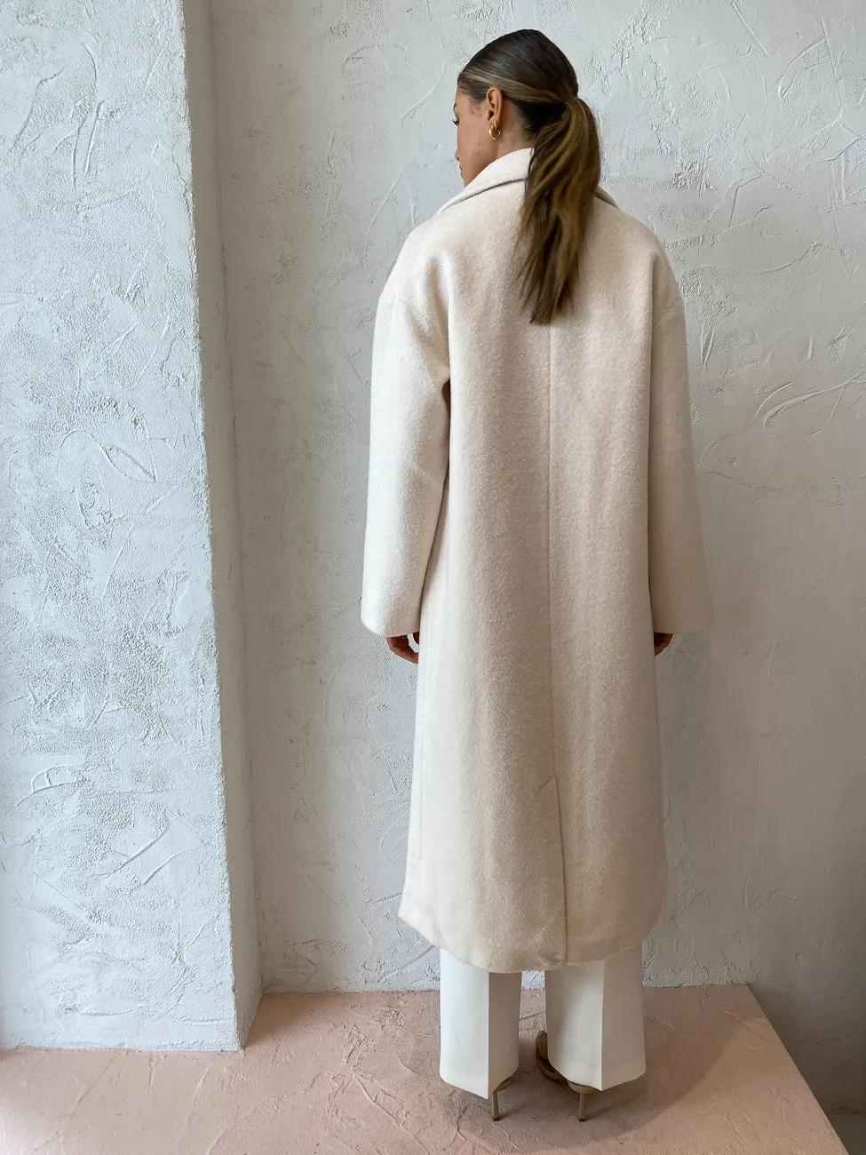 Friends with Frank The Clementine Coat in Winter White