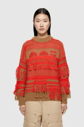 Fringed Alpaca Sweater