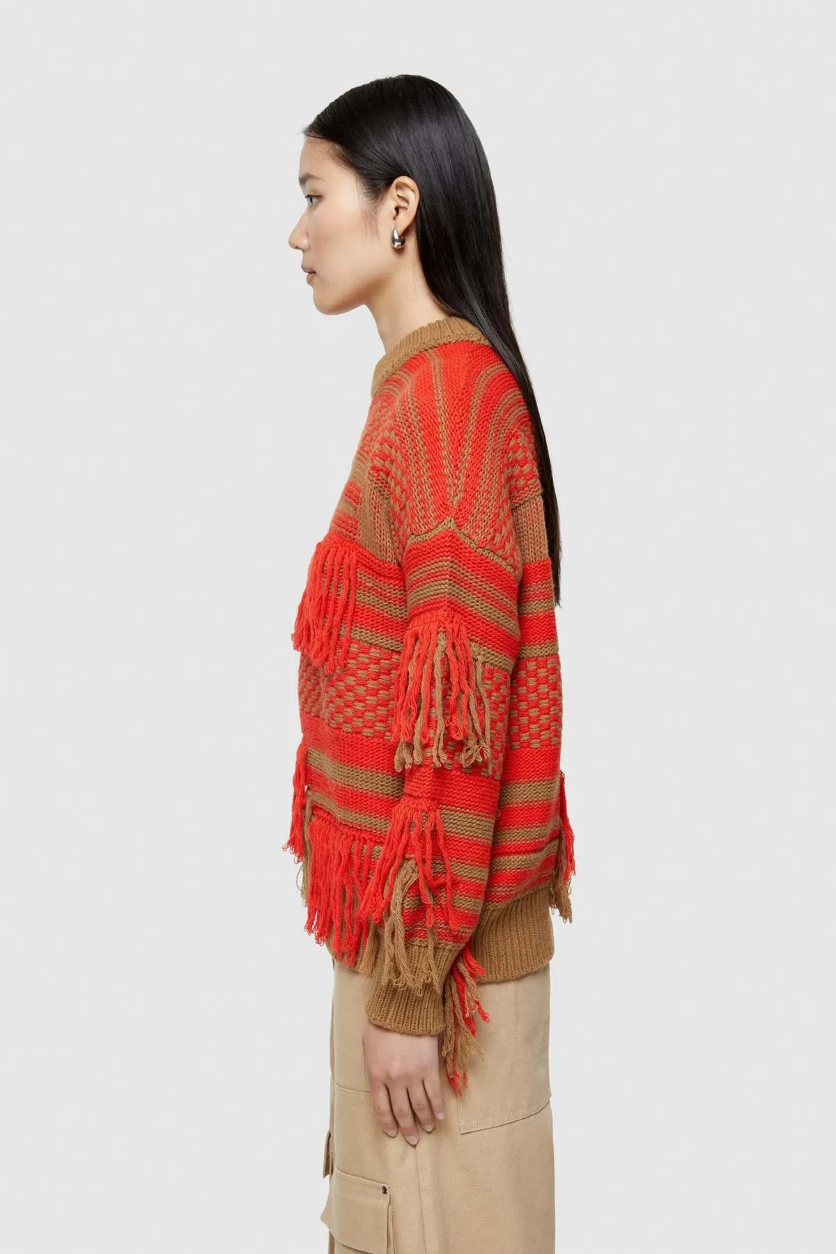 Fringed Alpaca Sweater