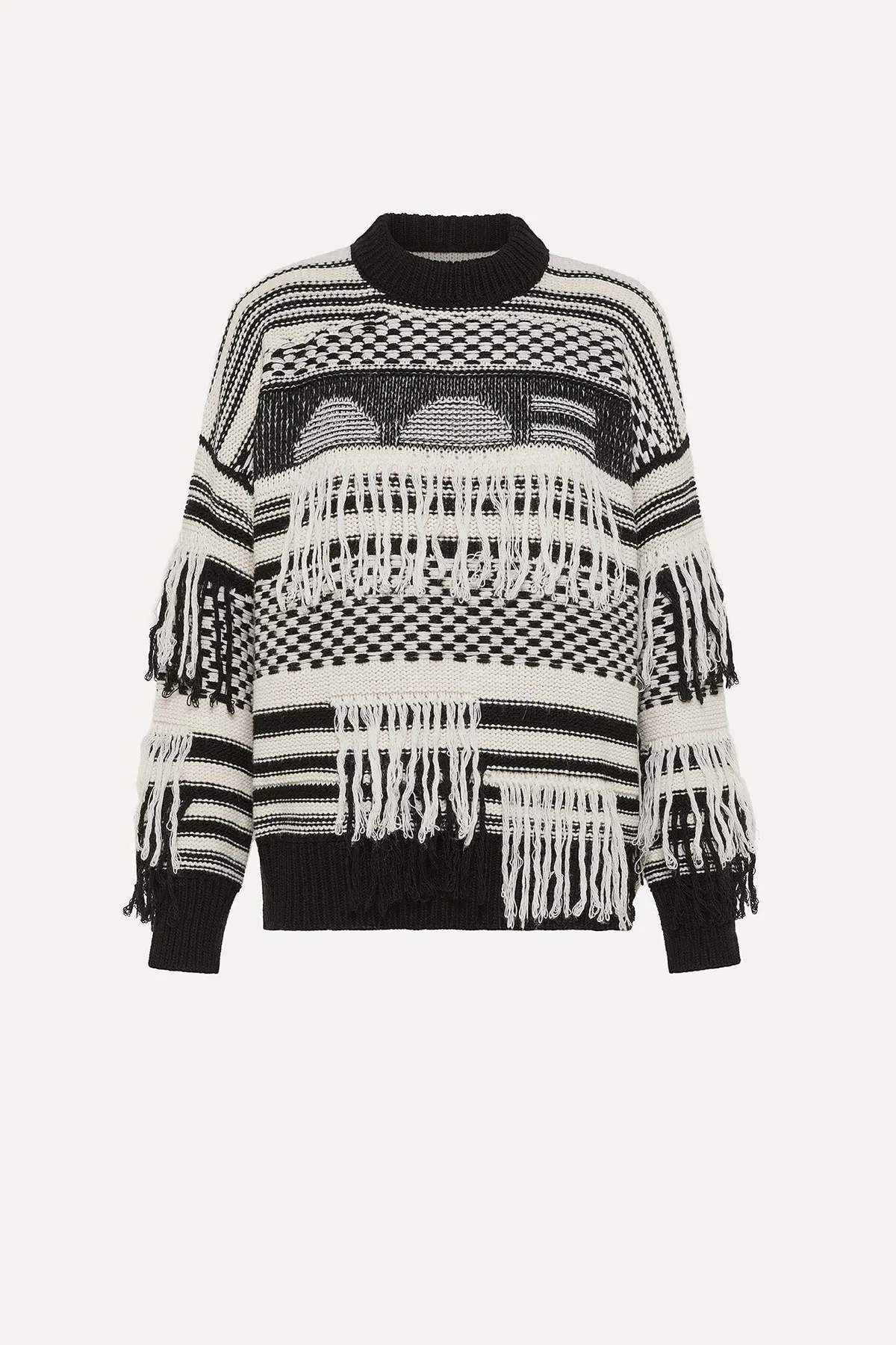 Fringed Alpaca Sweater